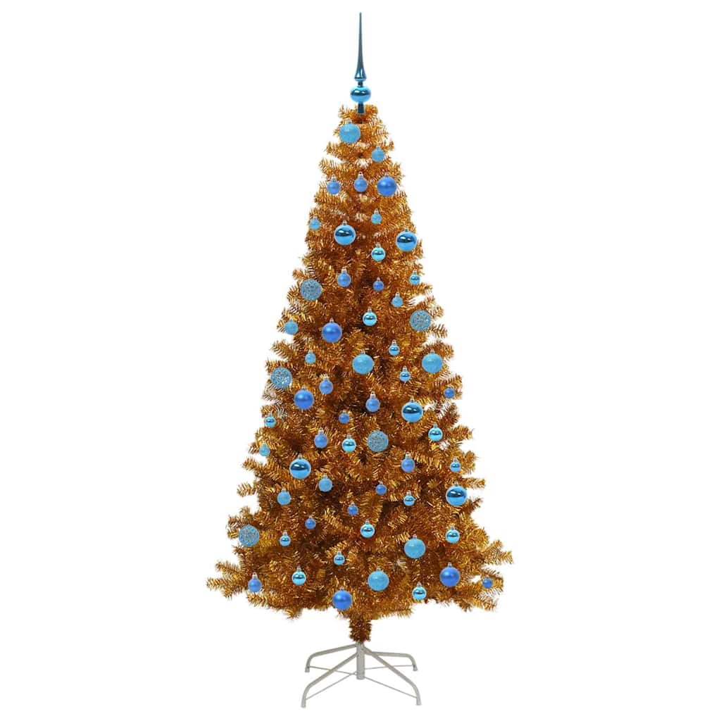 Christmas Tree with 300 LEDs with Stand Gold 180 cm PET