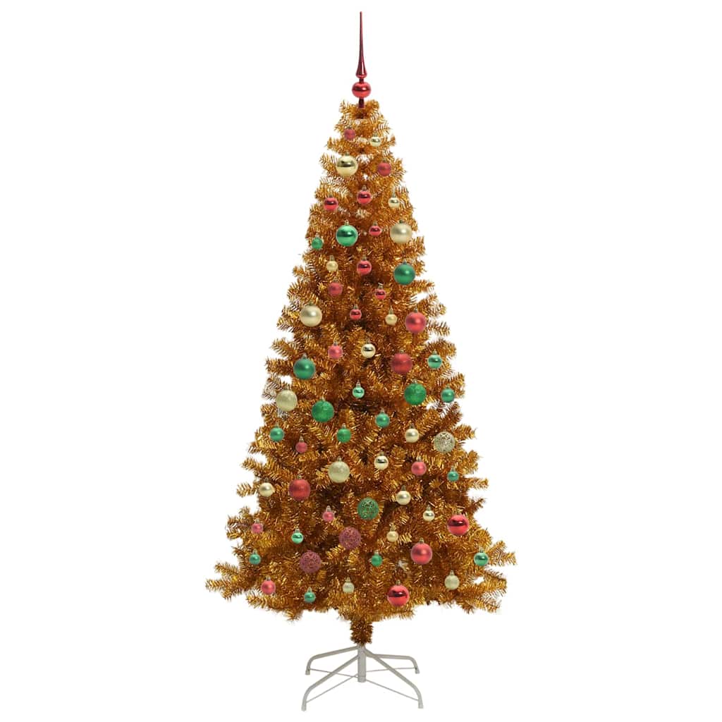 Christmas Tree with 300 LEDs with Stand Gold 180 cm PET