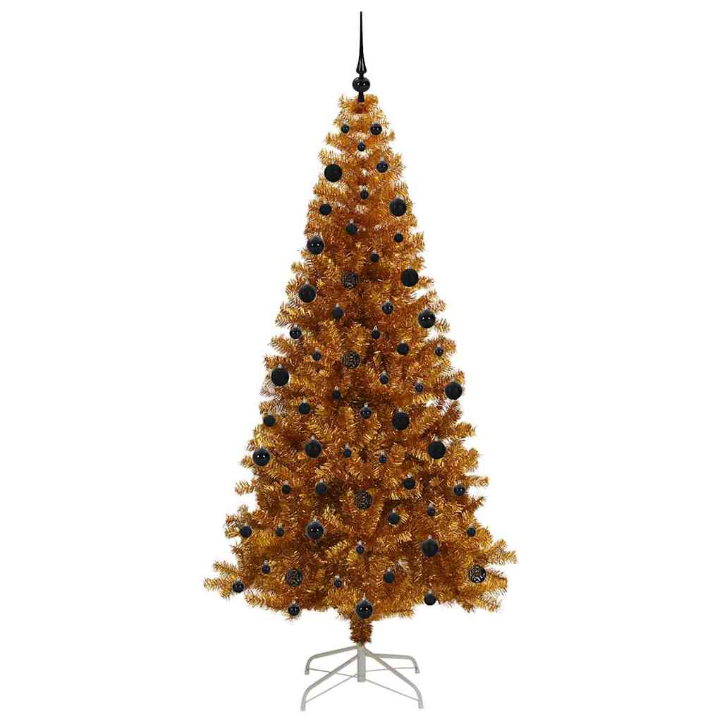 Christmas Tree with 300 LEDs with Stand Gold 210 cm PET