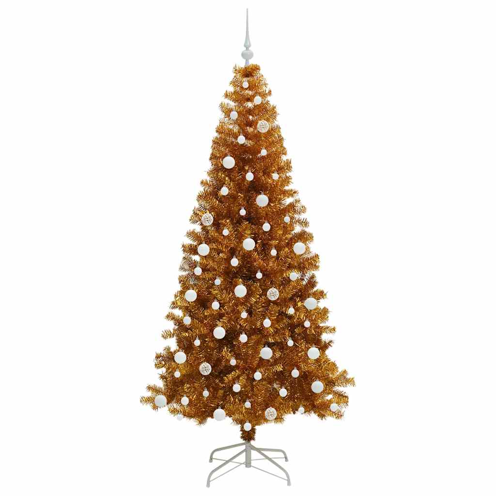 Christmas Tree with 300 LEDs with Stand Gold 210 cm PET