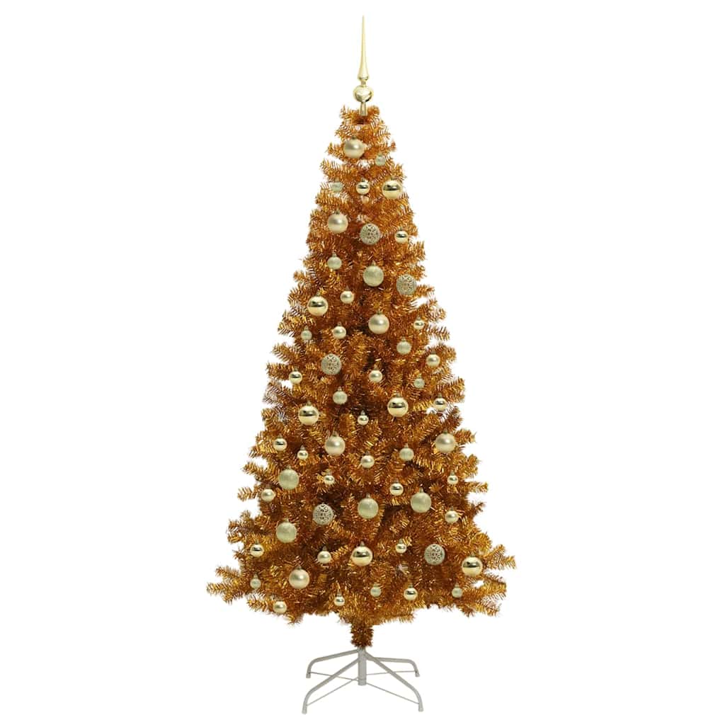 Christmas Tree with 300 LEDs with Stand Gold 210 cm PET