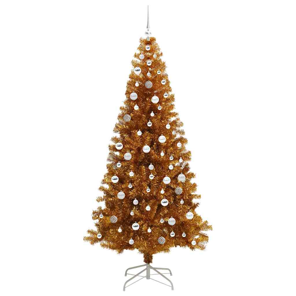 Christmas Tree with 300 LEDs with Stand Gold 210 cm PET