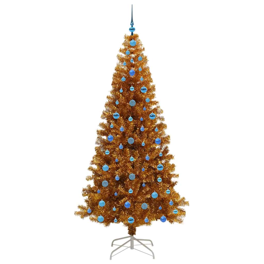 Christmas Tree with 300 LEDs with Stand Gold 210 cm PET
