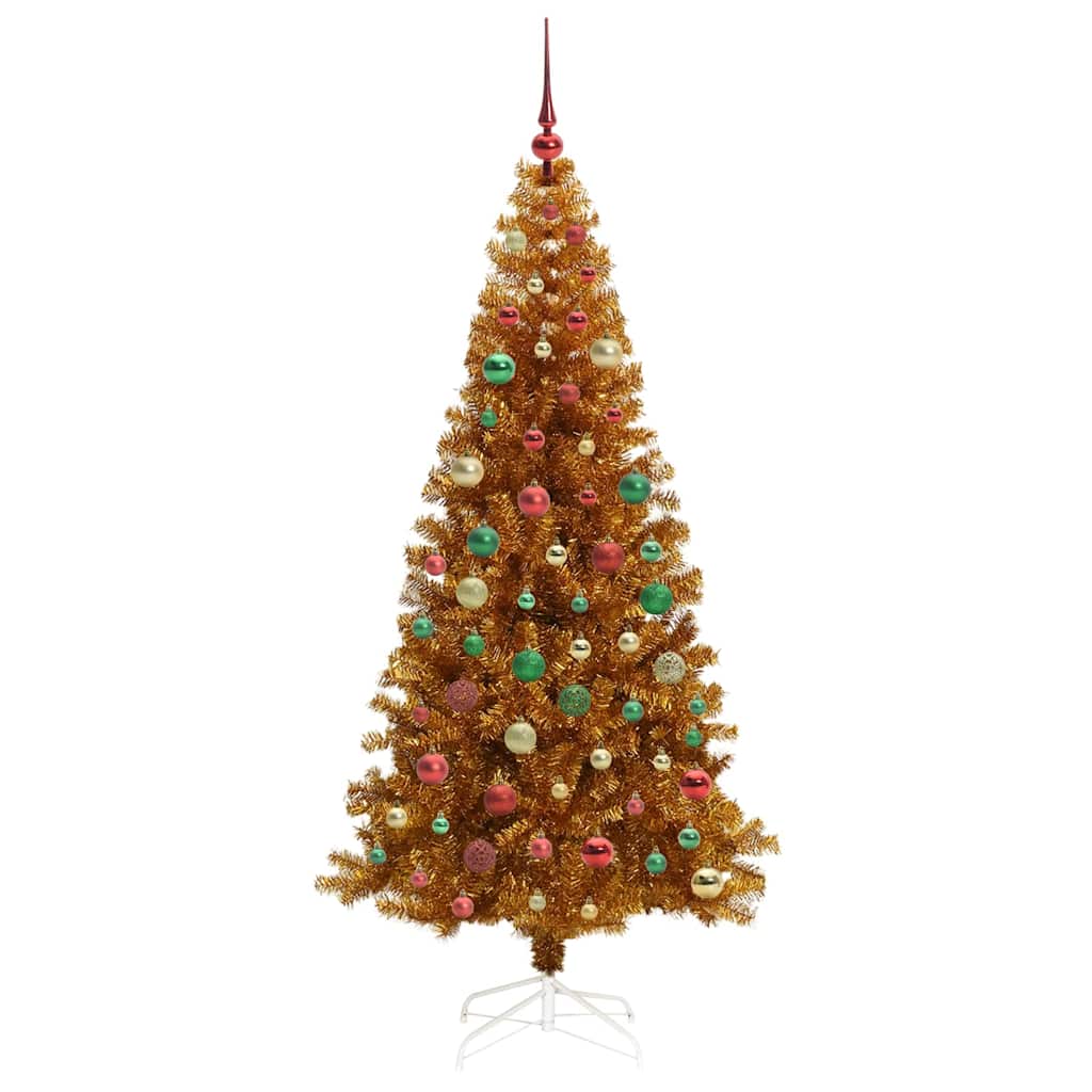 Christmas Tree with 300 LEDs with Stand Gold 210 cm PET