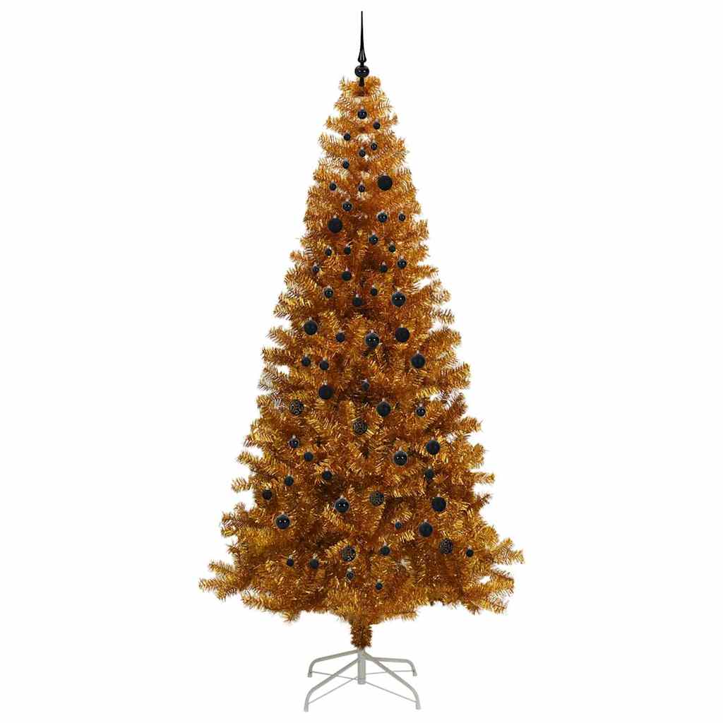 Christmas Tree with 300 LEDs with Stand Gold 240 cm PET