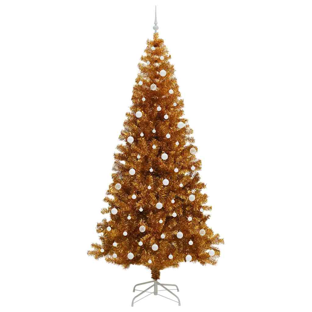 Christmas Tree with 300 LEDs with Stand Gold 240 cm PET
