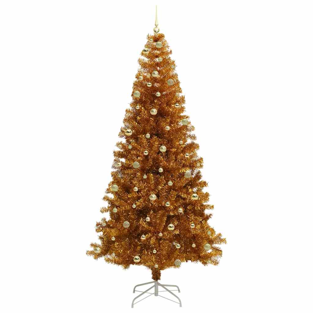Christmas Tree with 300 LEDs with Stand Gold 240 cm PET