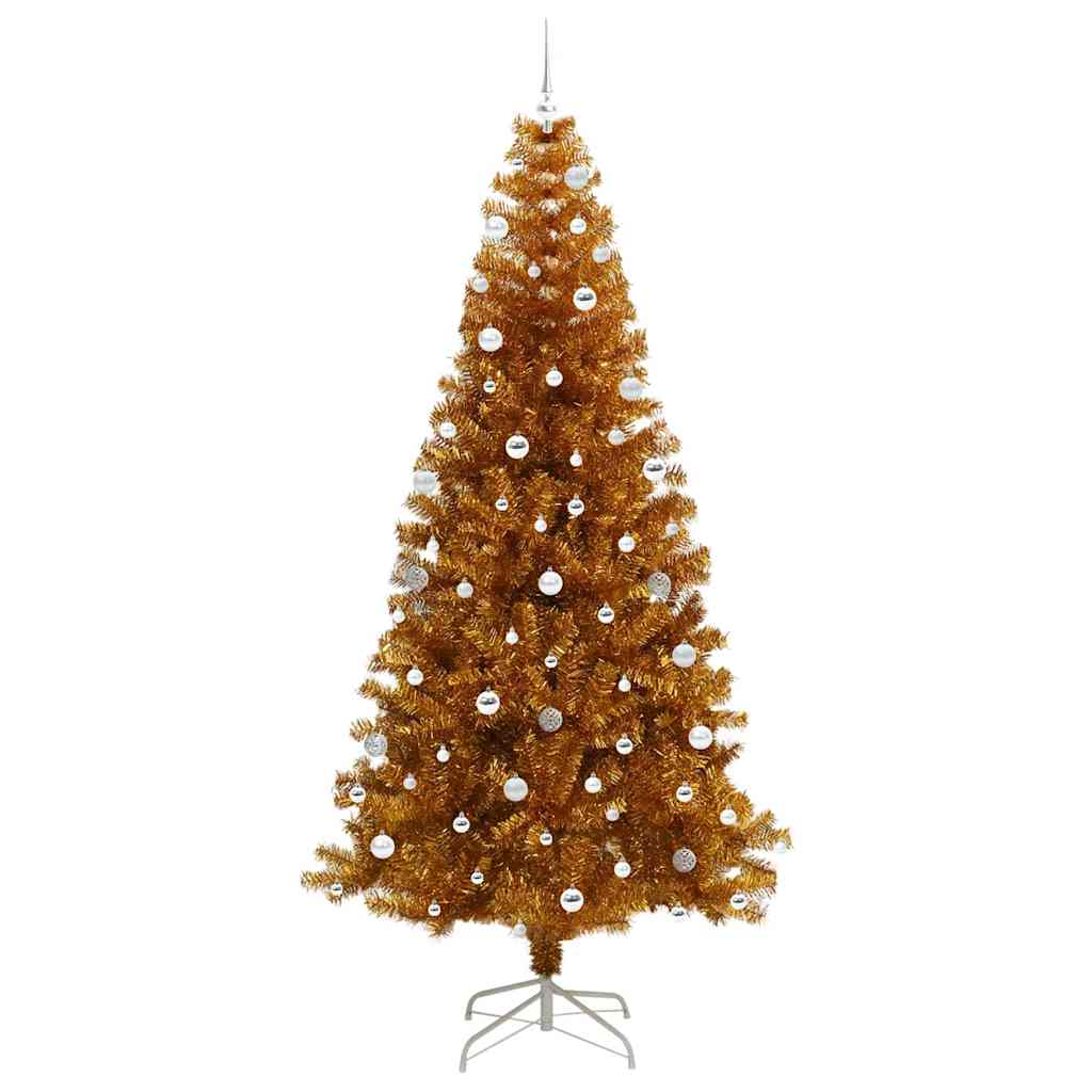 Christmas Tree with 300 LEDs with Stand Gold 240 cm PET