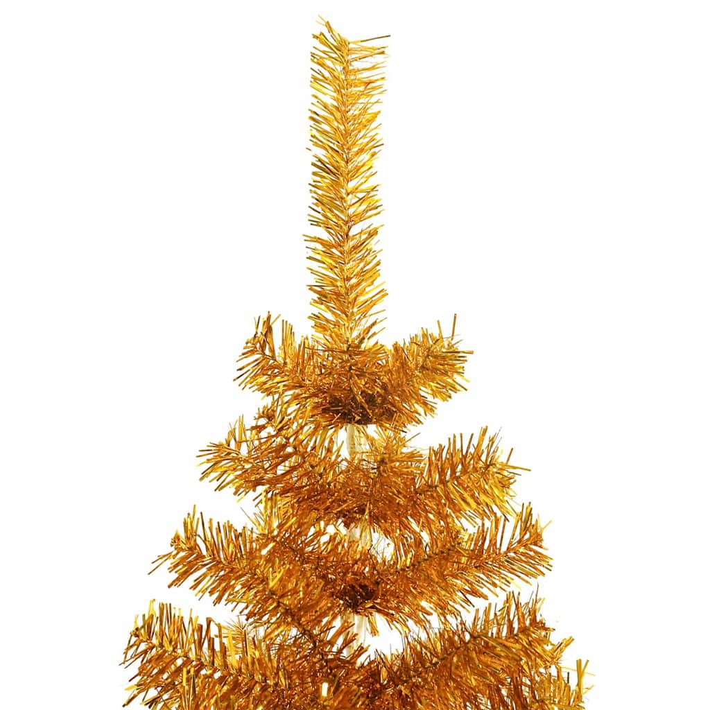 Christmas Tree with 300 LEDs with Stand Gold 240 cm PET