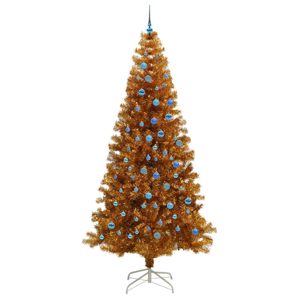 Christmas Tree with 300 LEDs with Stand Gold 240 cm PET