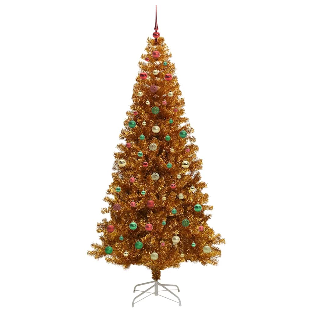 Christmas Tree with 300 LEDs with Stand Gold 240 cm PET
