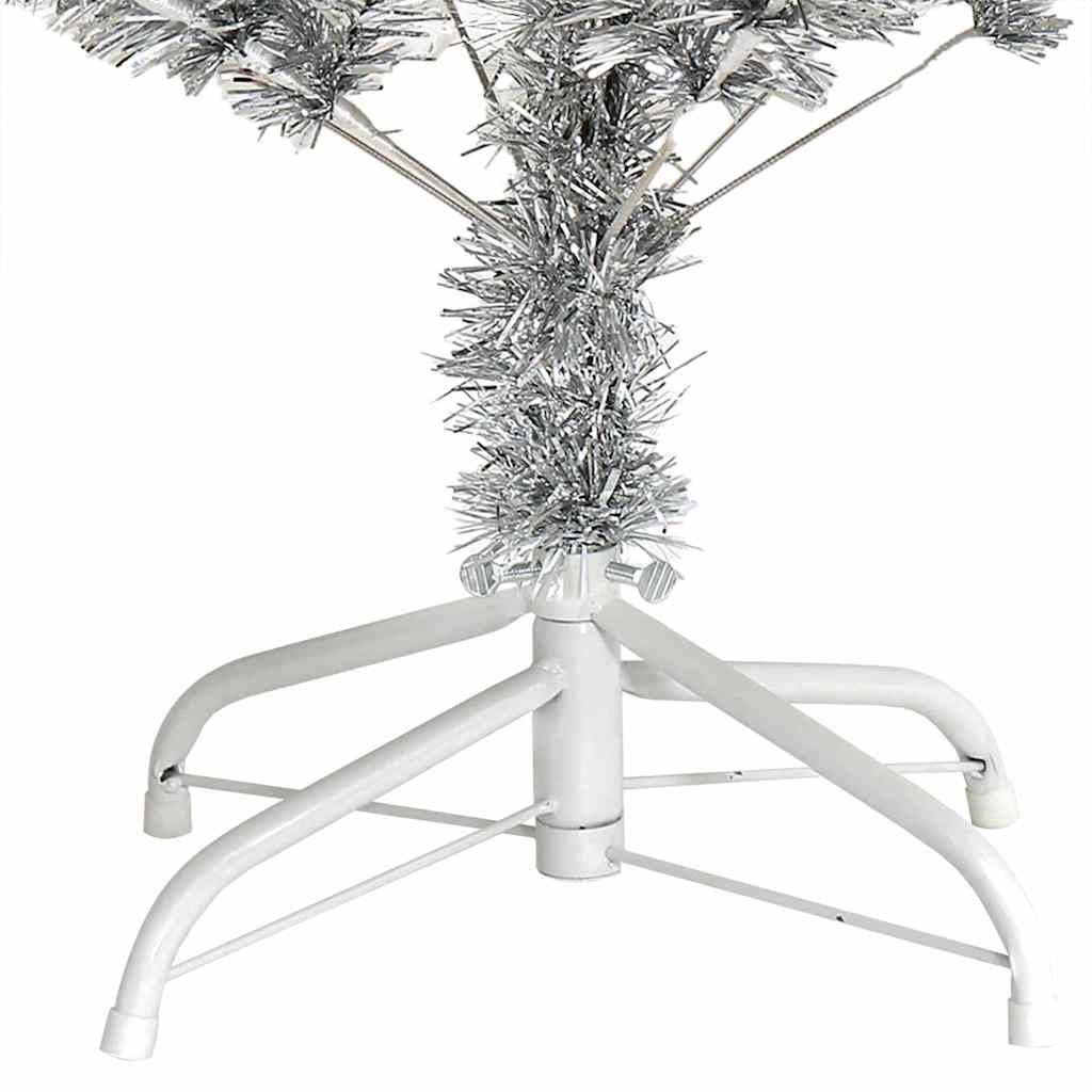 Christmas Tree with 150 LEDs with Stand Silver 150 cm PET