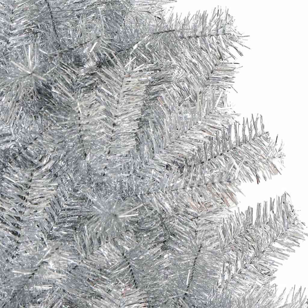 Christmas Tree with 300 LEDs with Stand Silver 180 cm PET