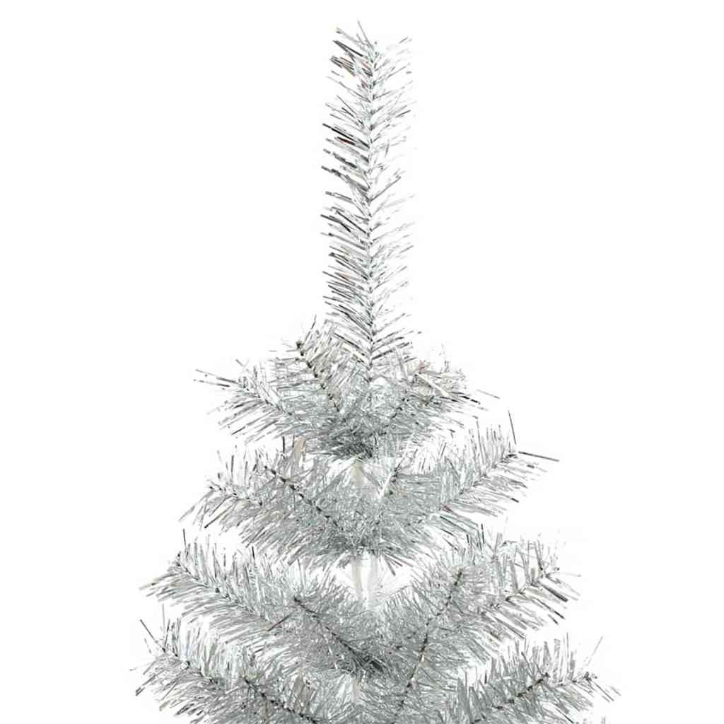 Christmas Tree with 300 LEDs with Stand Silver 180 cm PET