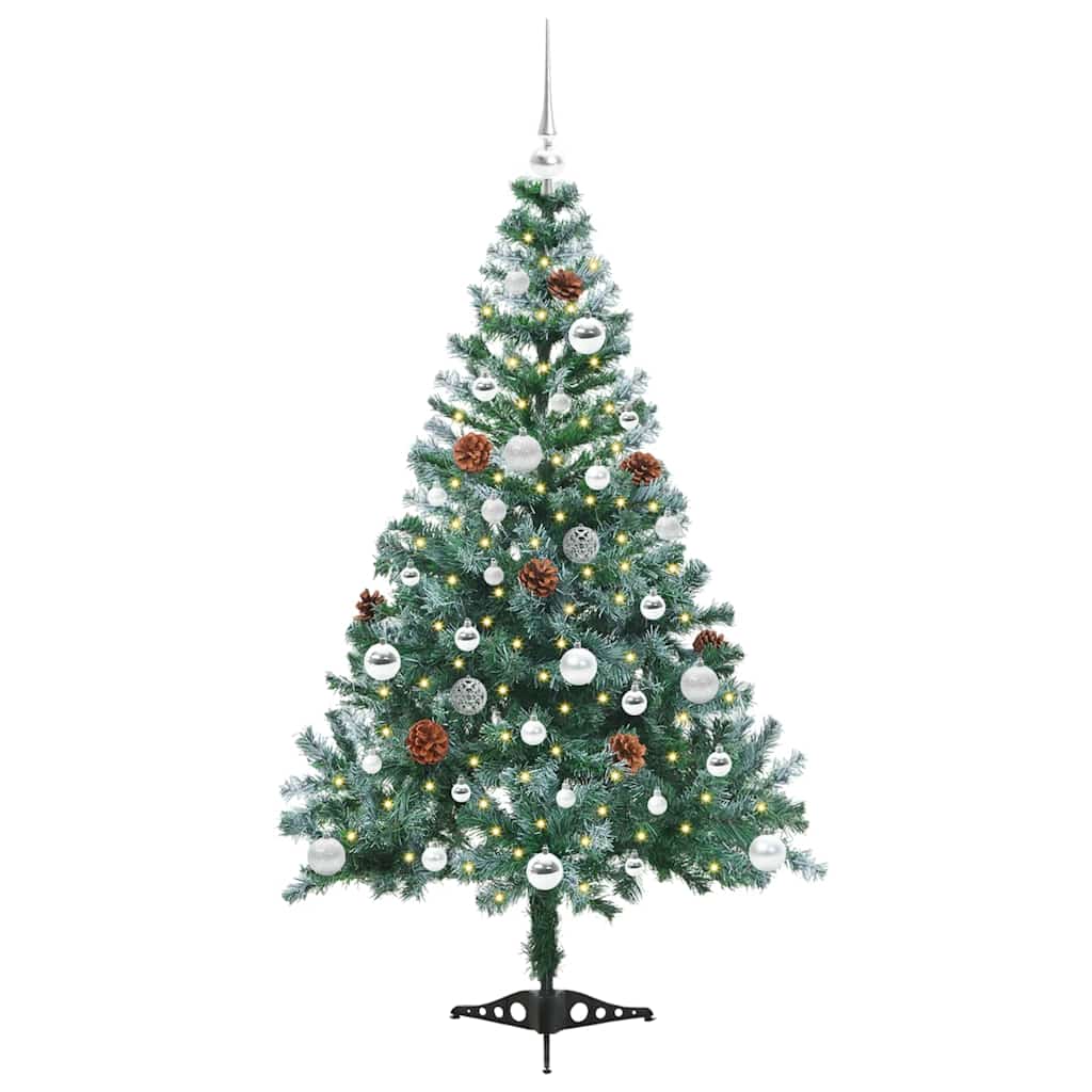 Artificial Christmas Tree with Stand Green 150 cm PVC and Steel