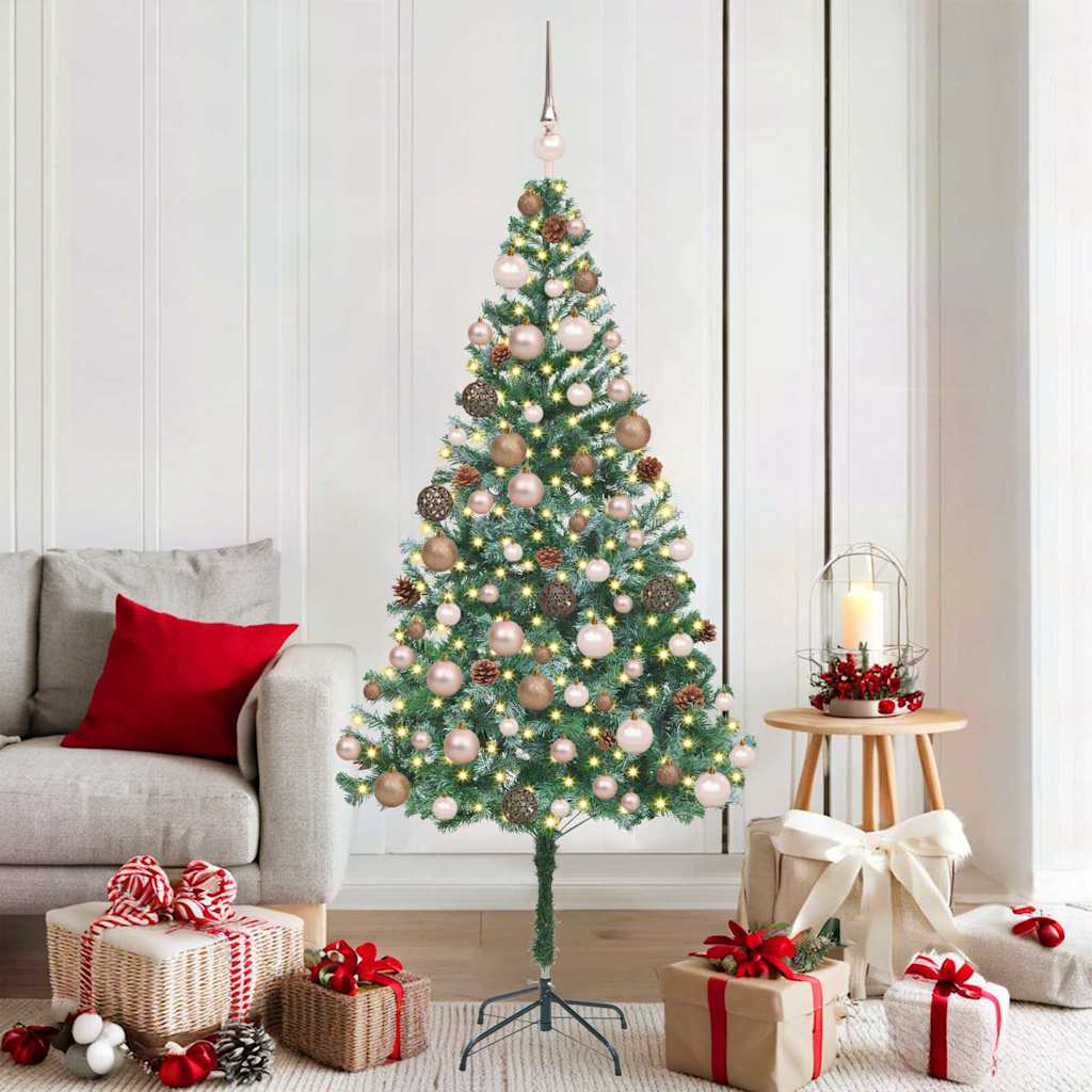 Artificial Christmas Tree with Stand Green 180 cm PVC and Steel