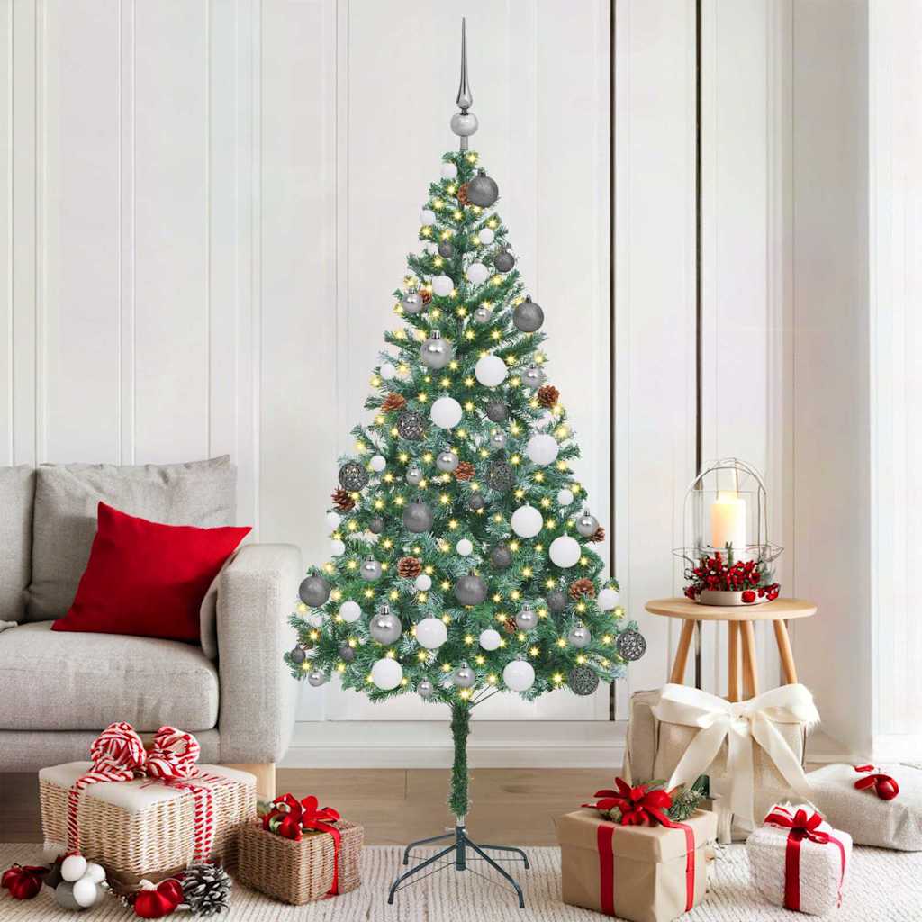 Artificial Christmas Tree with Stand Green 180 cm PVC and Steel
