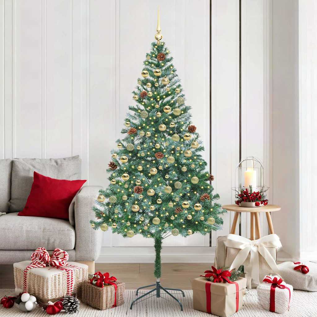 Artificial Christmas Tree with Stand Green 180 cm PVC and Steel