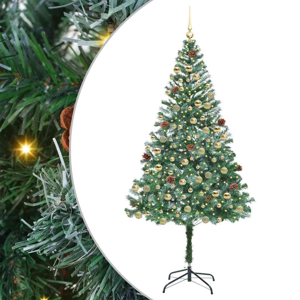 Artificial Christmas Tree with Stand Green 180 cm PVC and Steel
