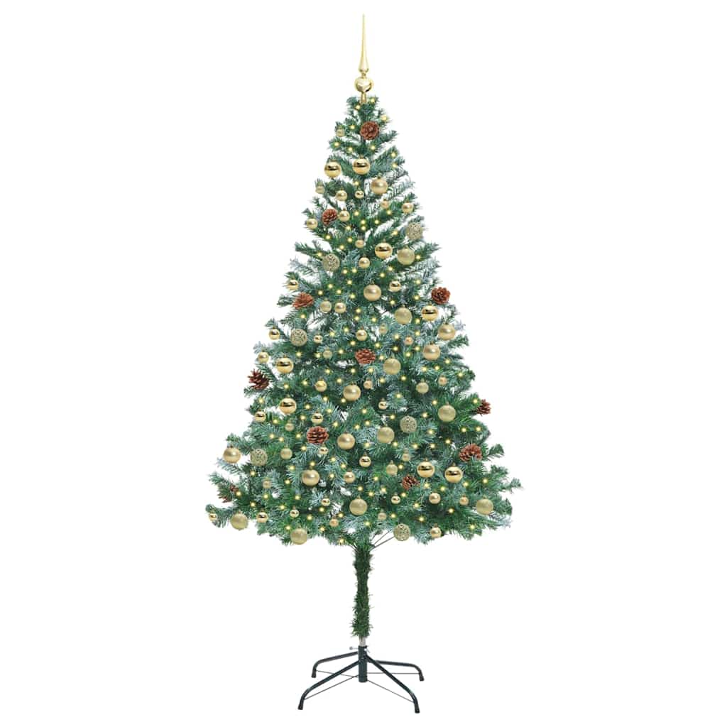 Artificial Christmas Tree with Stand Green 180 cm PVC and Steel