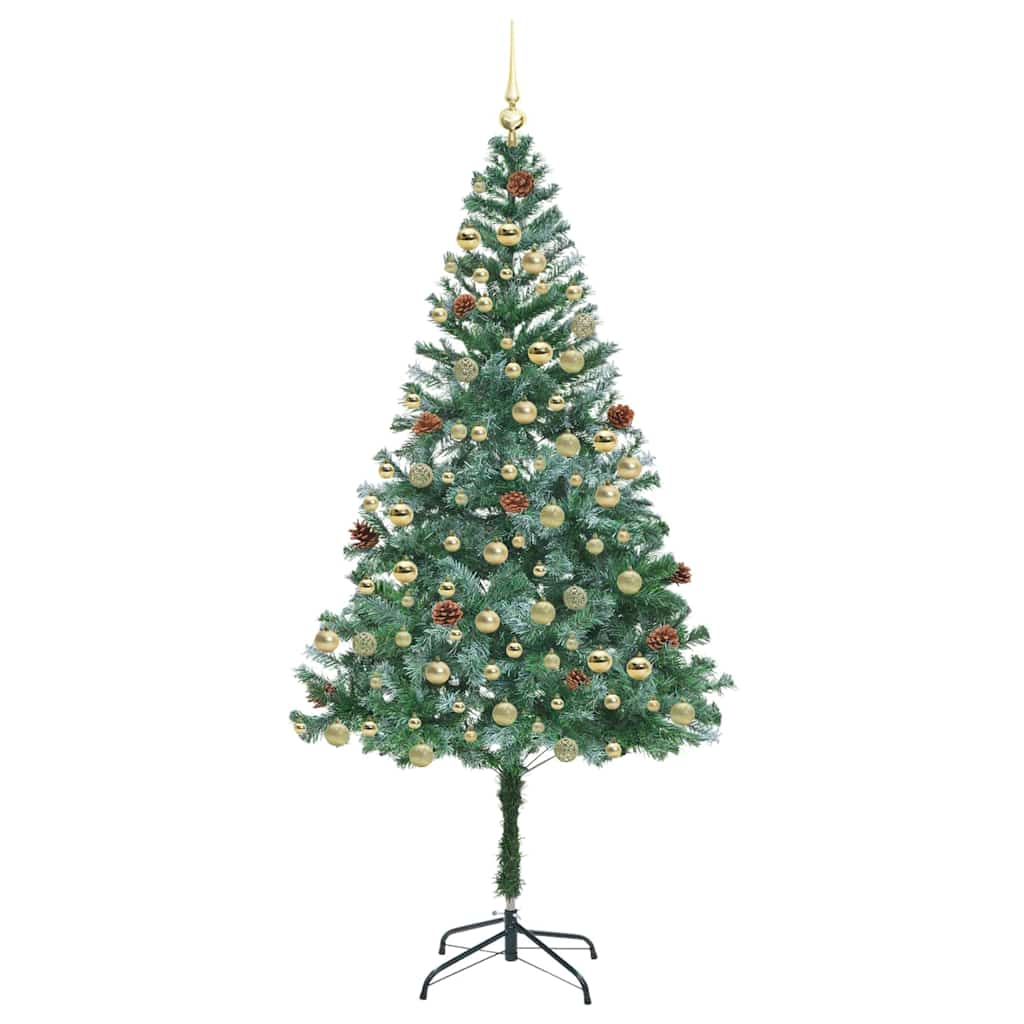Artificial Christmas Tree with Stand Green 180 cm PVC and Steel