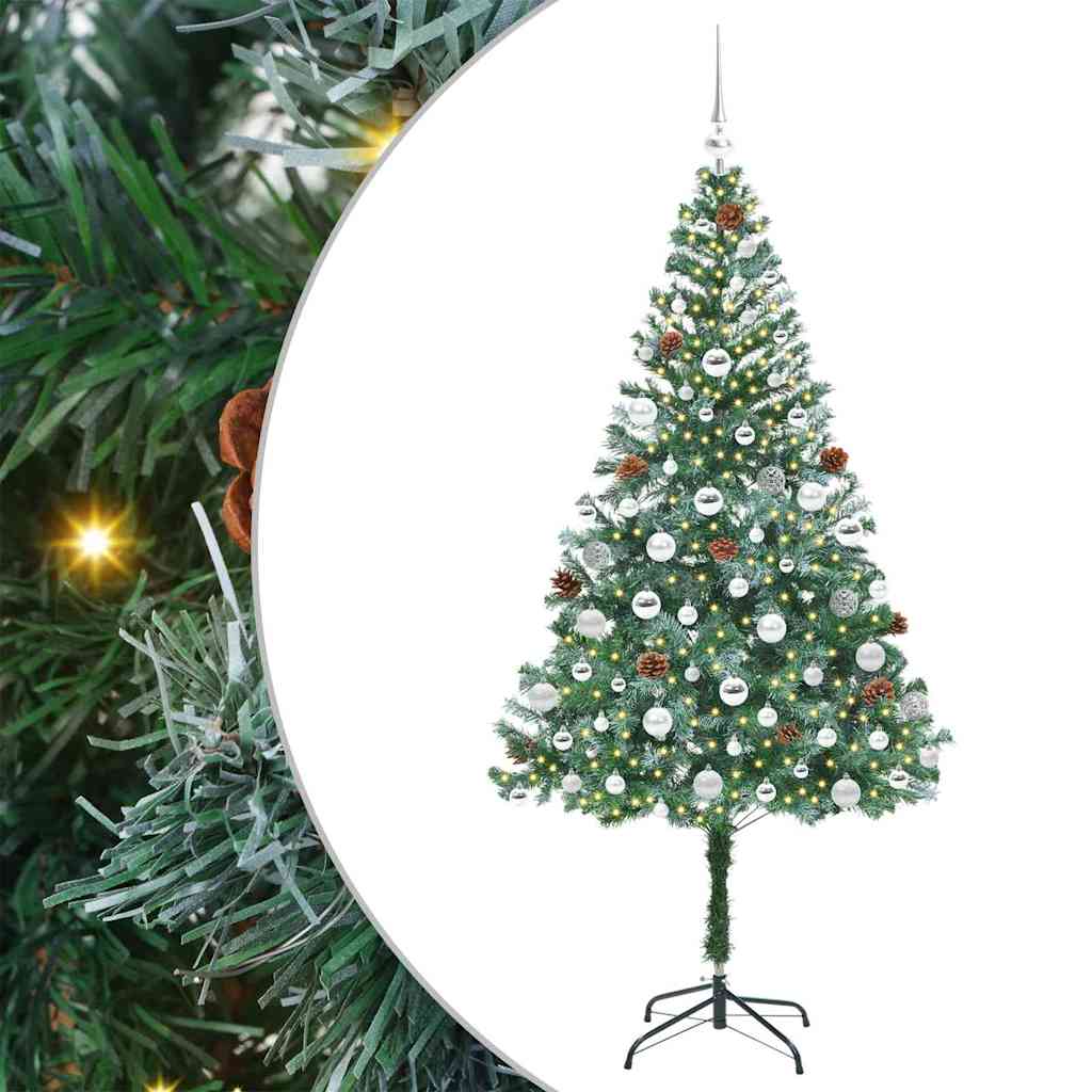 Artificial Christmas Tree with Stand Green 180 cm PVC and Steel