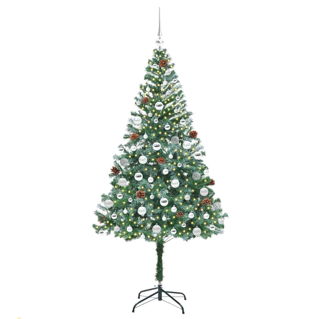 Artificial Christmas Tree with Stand Green 180 cm PVC and Steel