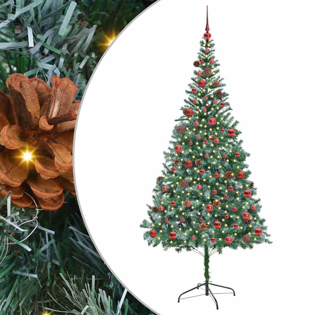 Artificial Christmas Tree with Stand Green 210 cm PVC and Steel