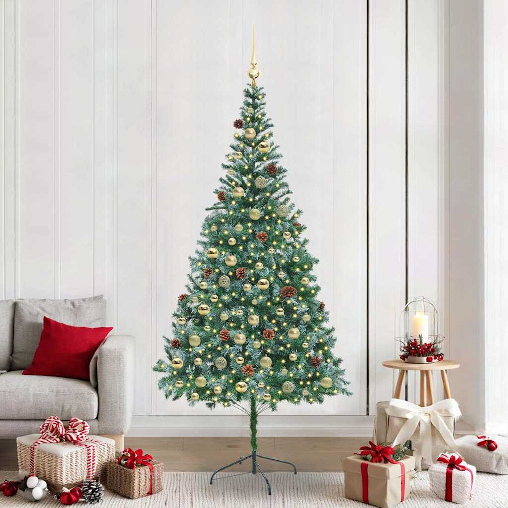 Artificial Christmas Tree with Stand Green 210 cm PVC and Steel
