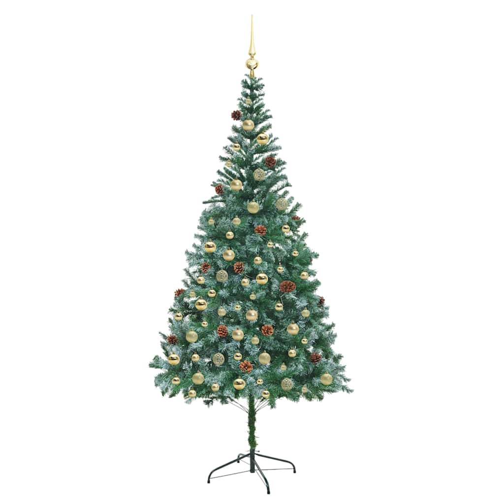 Artificial Christmas Tree with Stand Green 210 cm PVC and Steel