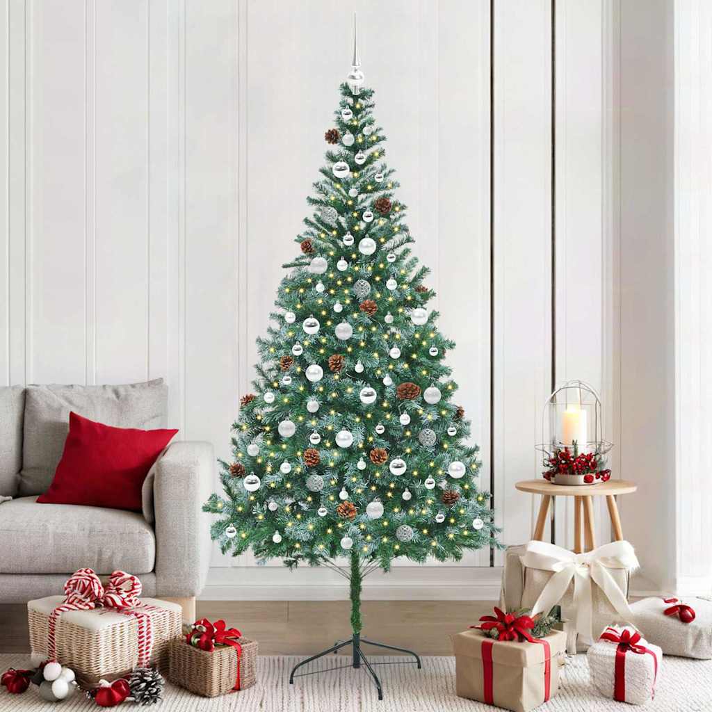 Artificial Christmas Tree with Stand Green 210 cm PVC and Steel