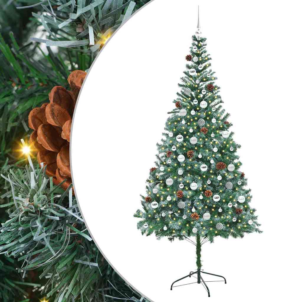 Artificial Christmas Tree with Stand Green 210 cm PVC and Steel