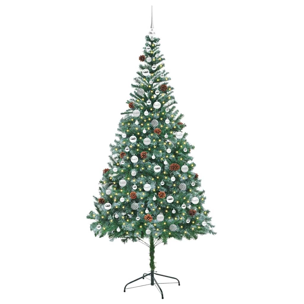 Artificial Christmas Tree with Stand Green 210 cm PVC and Steel