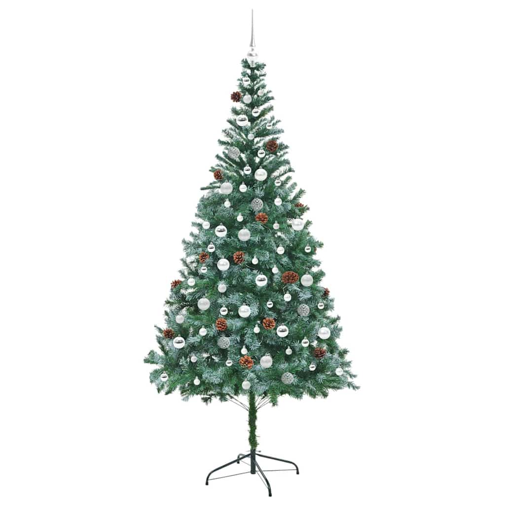 Artificial Christmas Tree with Stand Green 210 cm PVC and Steel