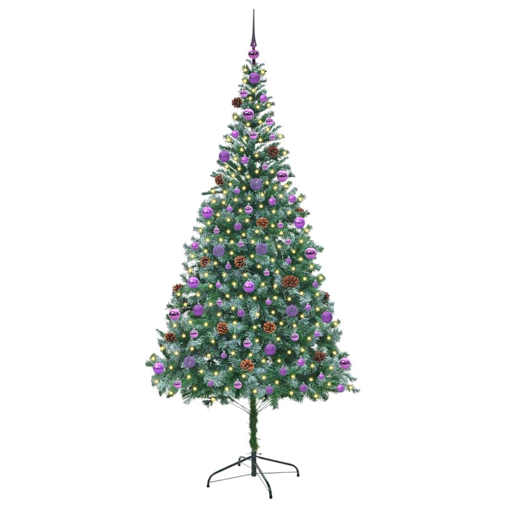 Artificial Christmas Tree with Stand Green 210 cm PVC and Steel