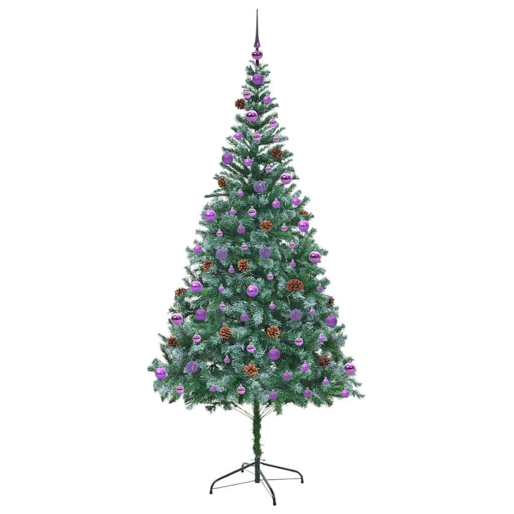 Artificial Christmas Tree with Stand Green 210 cm PVC and Steel