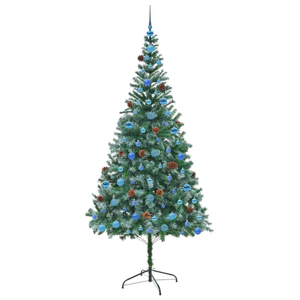 Artificial Christmas Tree with Stand Green 210 cm PVC and Steel