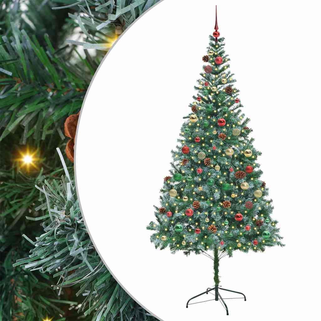 Artificial Christmas Tree with Stand Green 210 cm PVC and Steel
