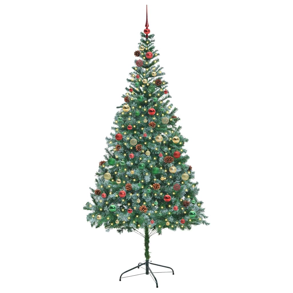 Artificial Christmas Tree with Stand Green 210 cm PVC and Steel