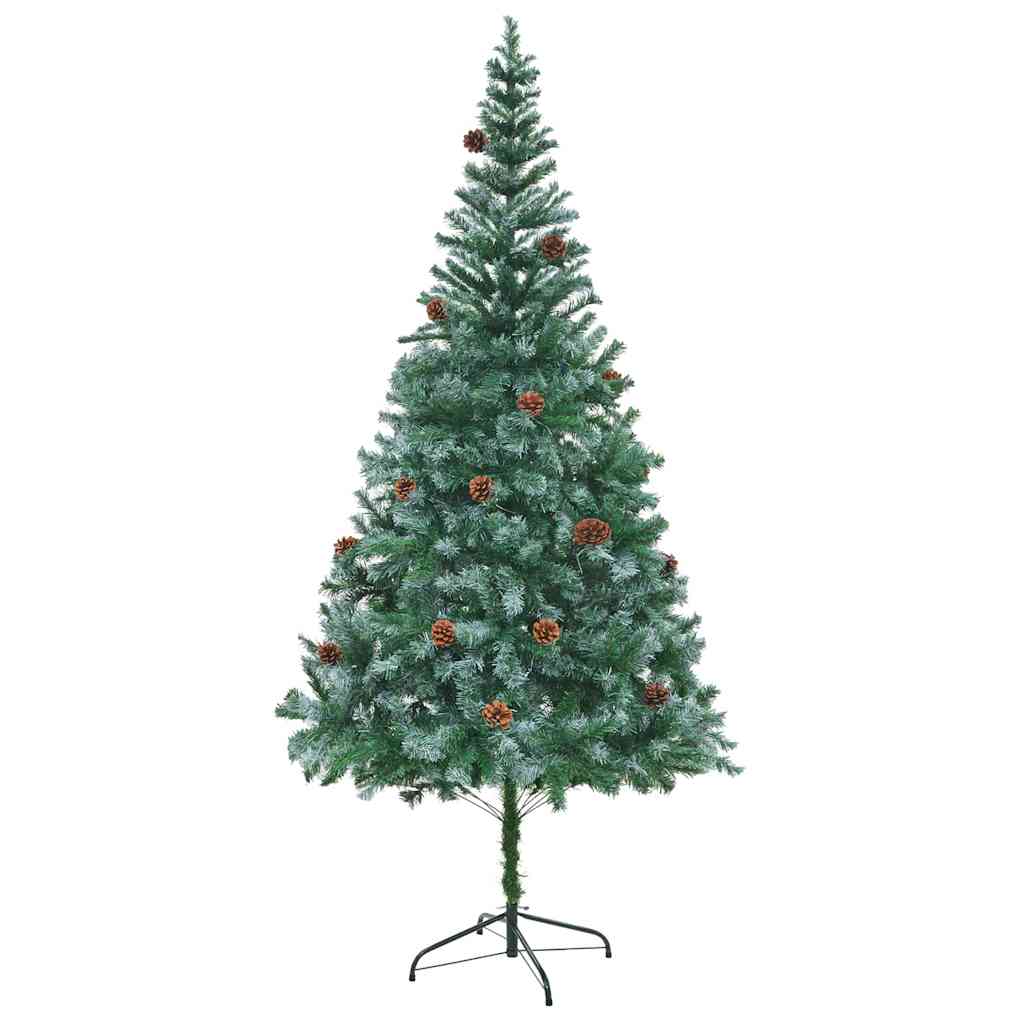 Artificial Christmas Tree with Stand Green 210 cm PVC and Steel