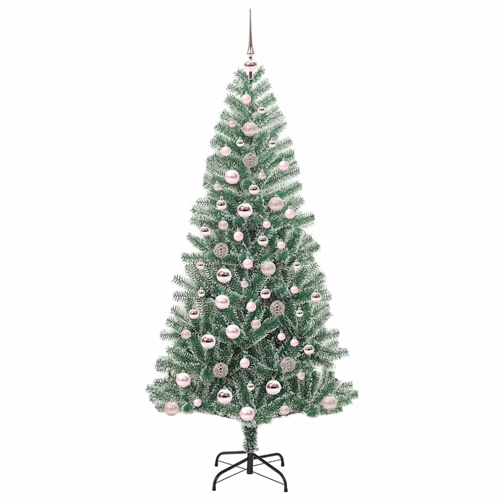 Artificial Christmas Tree Snow Flocked with LED Light 180 cm