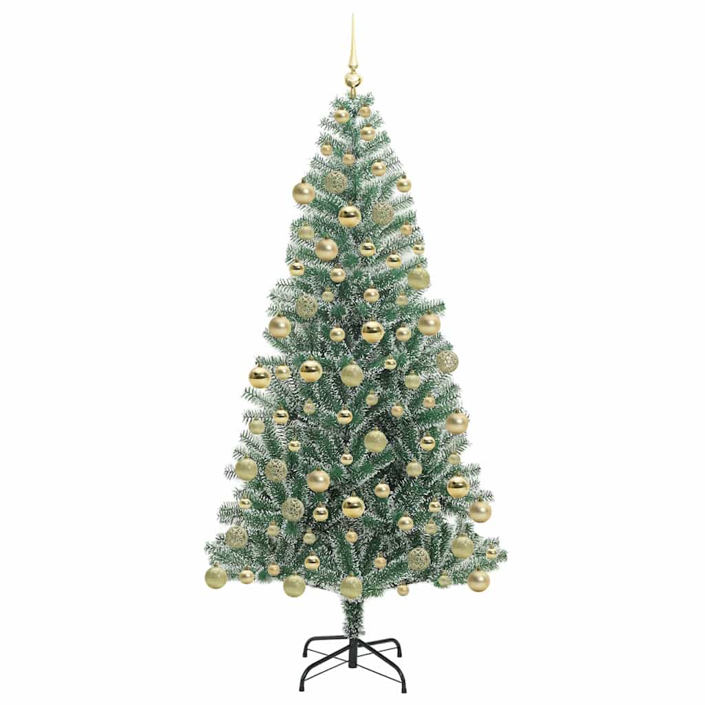 Artificial Christmas Tree Snow Flocked with LED Light 180 cm
