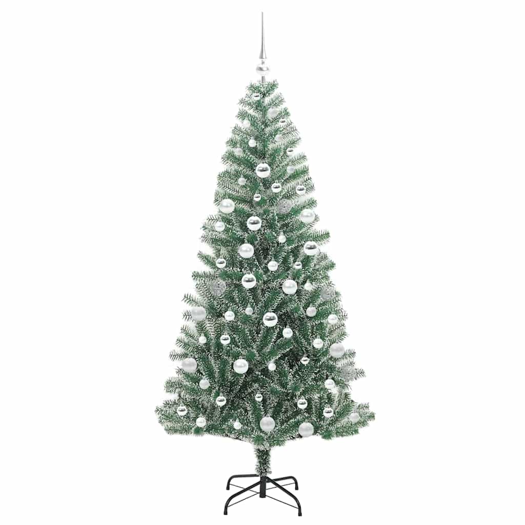 Artificial Christmas Tree Snow Flocked with LED Light 180 cm