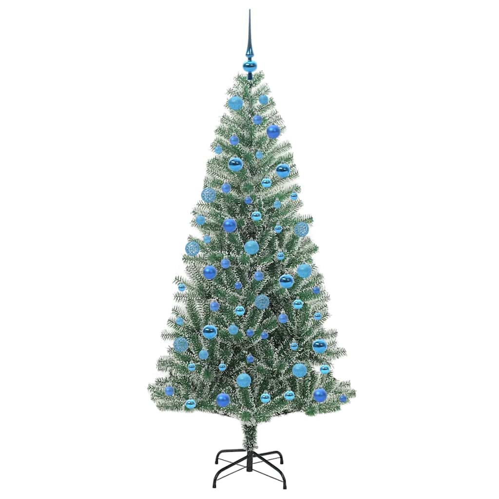 Artificial Christmas Tree Snow Flocked with LED Light 180 cm