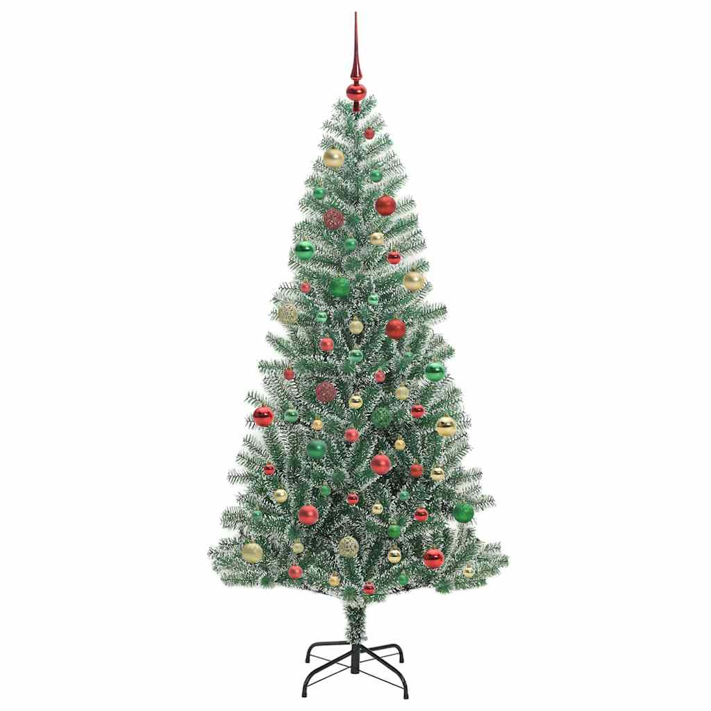 Artificial Christmas Tree Snow Flocked with LED Light 180 cm