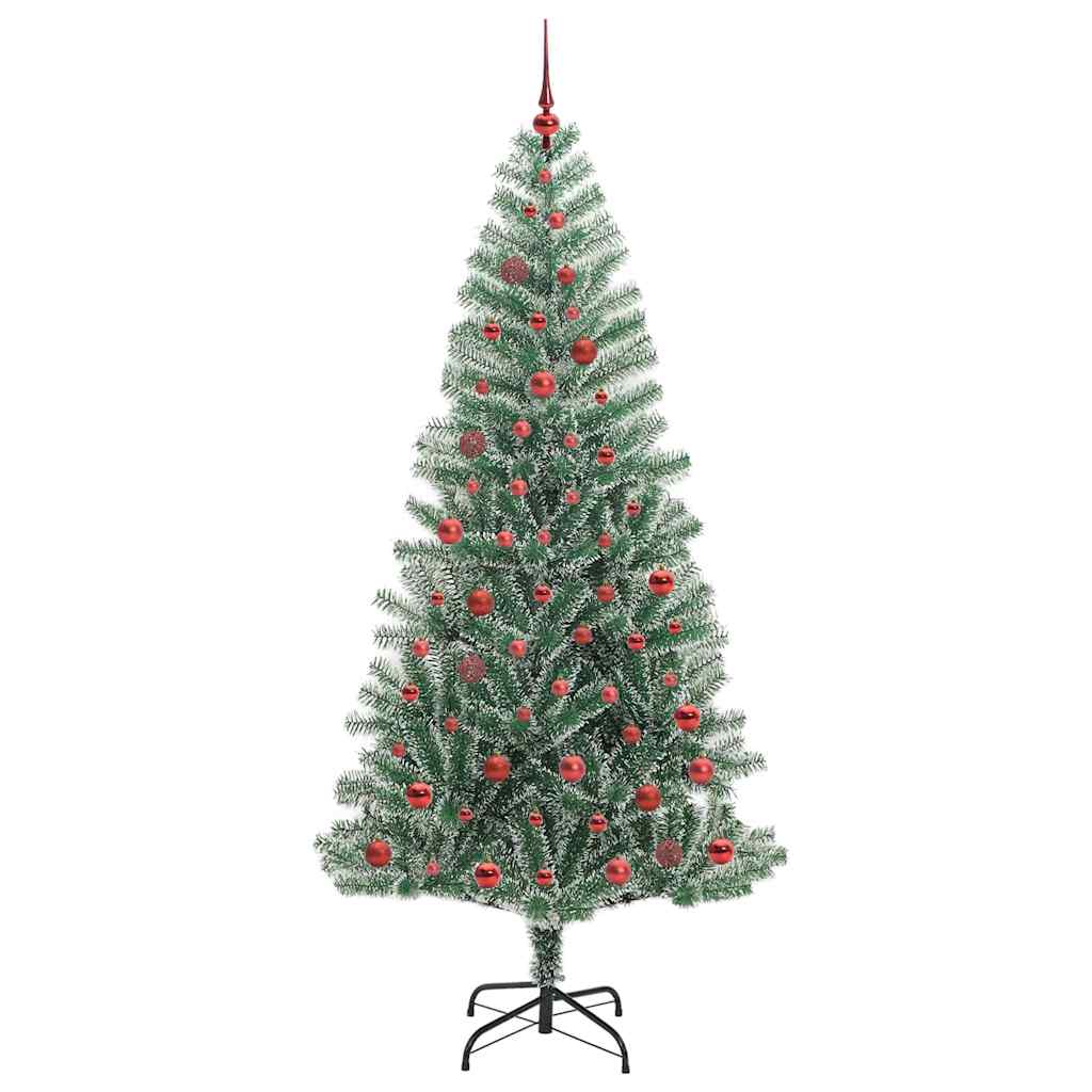 Artificial Christmas Tree Snow Flocked with LED Light 210 cm