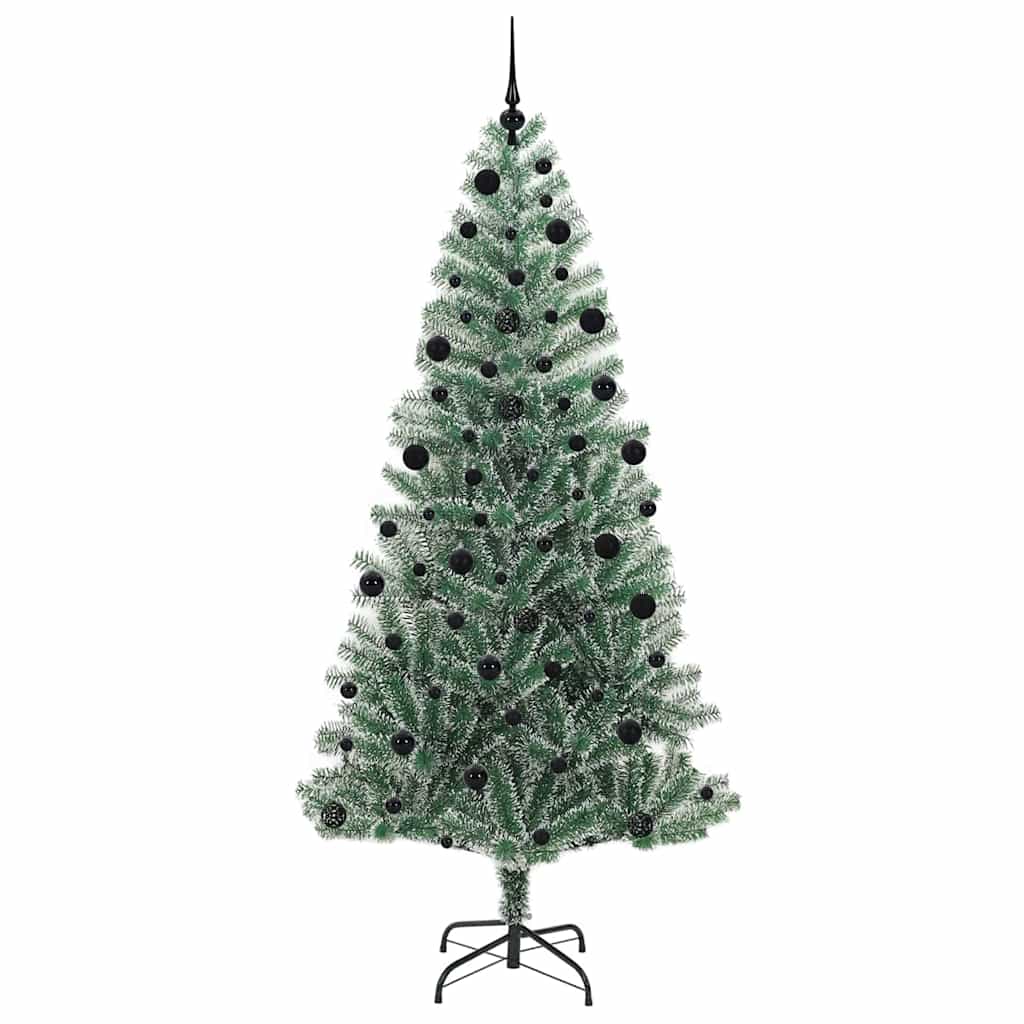 Artificial Christmas Tree Snow Flocked with LED Light 210 cm