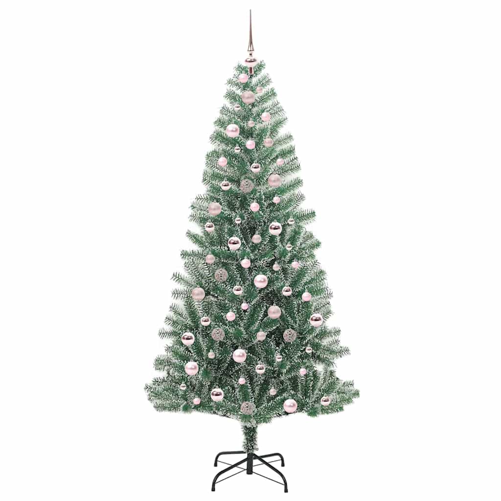 Artificial Christmas Tree Snow Flocked with LED Light 210 cm