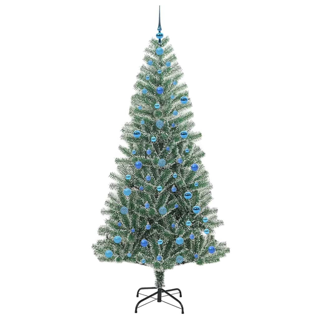 Artificial Christmas Tree Snow Flocked with LED Light 210 cm