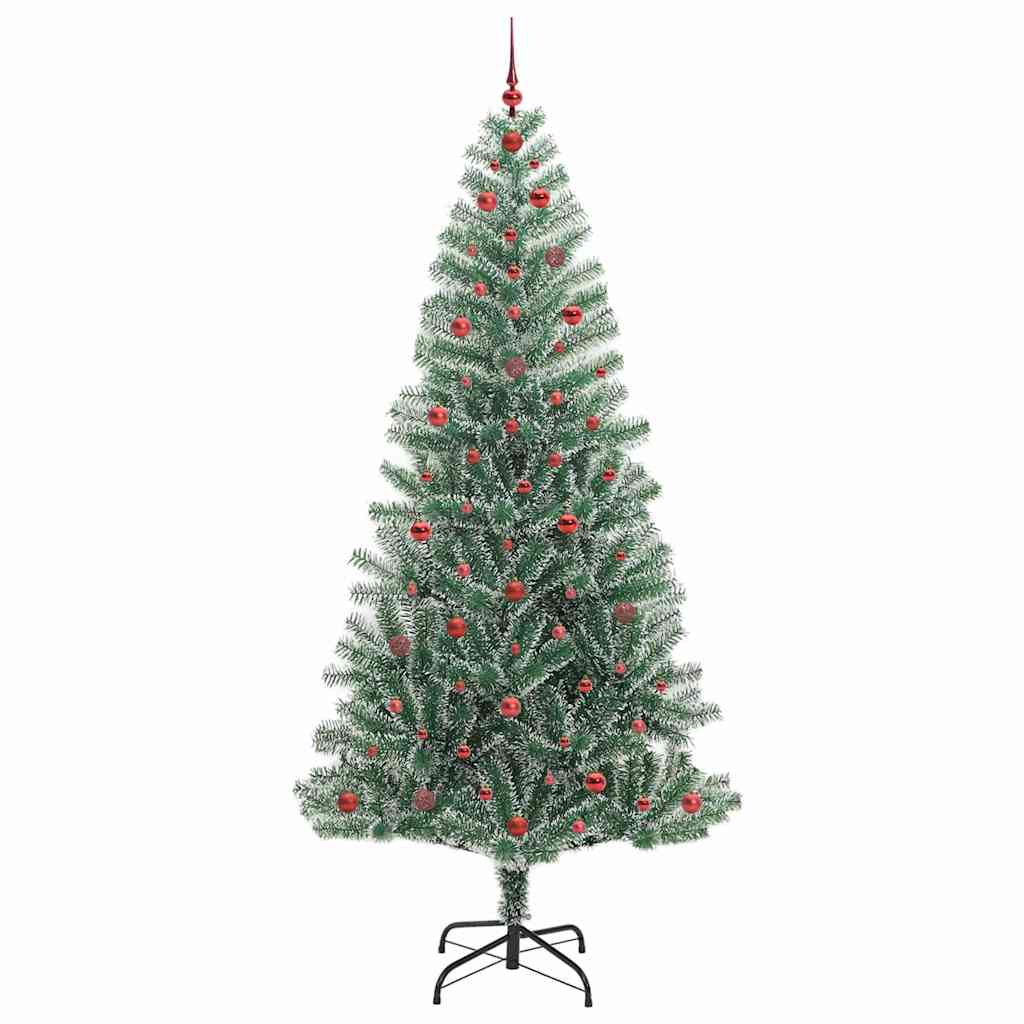 Artificial Christmas Tree Snow Flocked with LED Light 240 cm